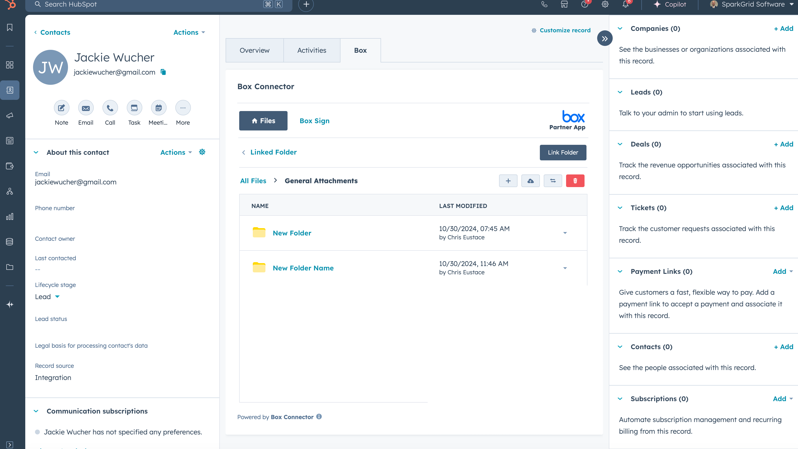 View and Manage Box Files in HubSpot